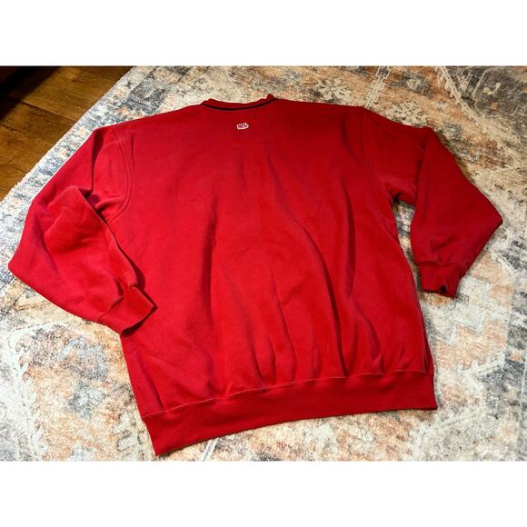 Vintage Y2K red oversized sweatshirt Buccaneers Tampa Bay Bucs Football cozy - Picture 5 of 9